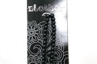 Бусины стеклянные под жемчуг 4 мм 108 шт на нити №02 черный