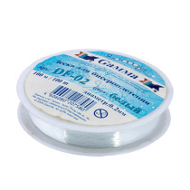 " Gamma" Леска для бисера нейлон DF- 02 d 0. 2 мм 100 м №01 белый