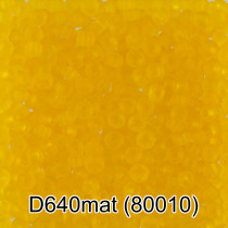 Бисер Чехия " GAMMA" круглый 4 10/ 0 2. 3 мм 5 г 1- й сорт D640mat желтый мат. ( 80010 ) 
