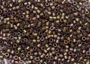 Бисер Япония MIYUKI Delica цилиндр 10/0 5 г DBM-0380 зеленый/розовый металлизированный матовый