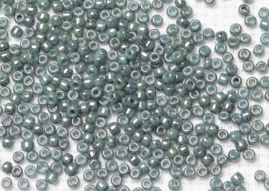 Бисер Япония круглый 11/0 10г 1207 бирюзовый/голубой, мраморный непрозрачный